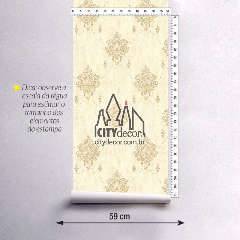 Adesivo papel de parede damasco clássico