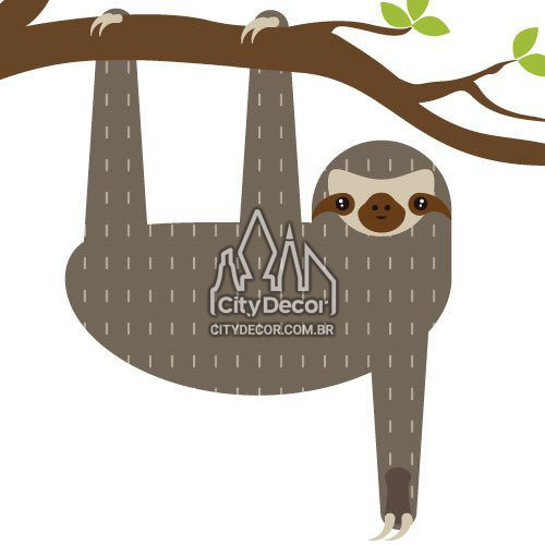 Adesivo Bicho preguiça Adesivo Bicho preguiça