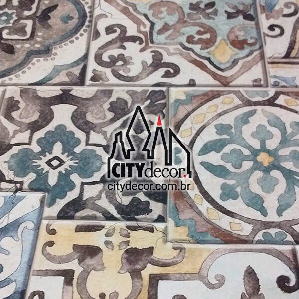 Adesivo papel de parede azulejo antigo mosaico Adesivo papel de parede azulejo antigo mosaico