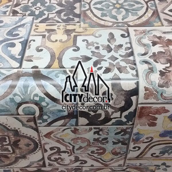 Adesivo papel de parede azulejo mosaico Adesivo papel de parede azulejo mosaico