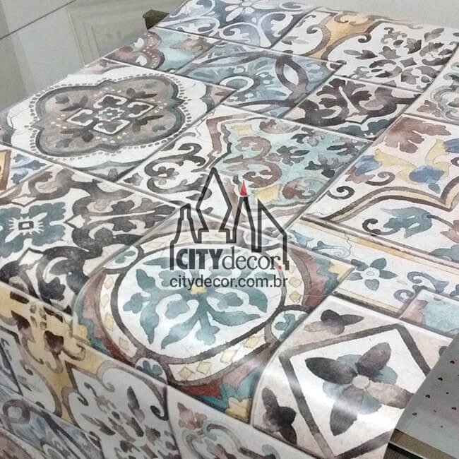 Adesivo papel de parede azulejo antigo mosaico Adesivo papel de parede azulejo antigo mosaico