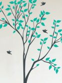 Adesivo de parede árvore com passarinhos