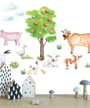 Adesivo de parede infantil bichinhos da fazenda