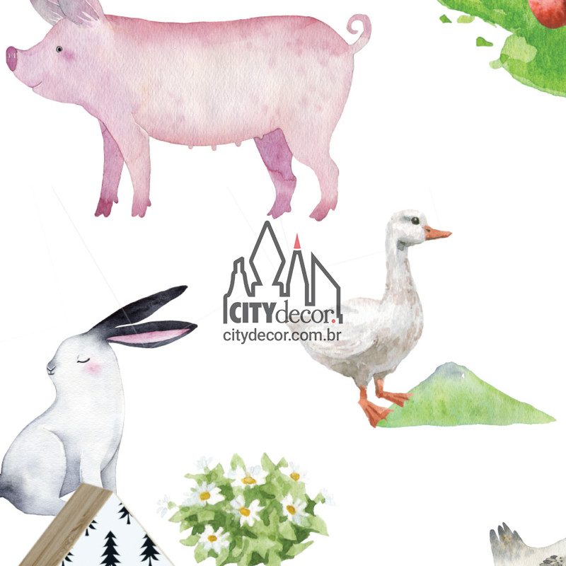 Adesivo de parede infantil fazendinha Adesivo de parede infantil fazendinha