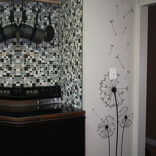 Adesivo de parede dente-de-leão Adesivo de parede dente-de-leão