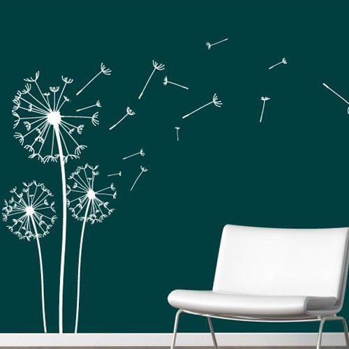 Adesivo de parede dente-de-leão Adesivo de parede dente-de-leão