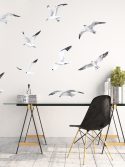 Adesivo de parede pássaros voando