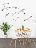 Adesivo de parede gaivotas voando