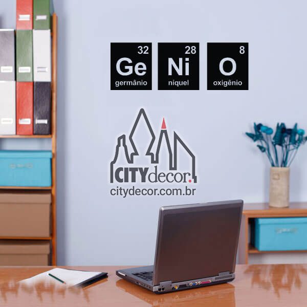 Adesivo de parede tema geek Gênio Adesivo de parede tema geek Gênio