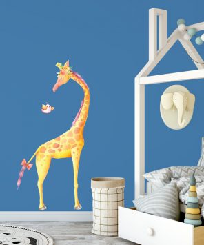 Adesivo de parede infantil girafa