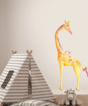 Adesivo de parede infantil girafinha