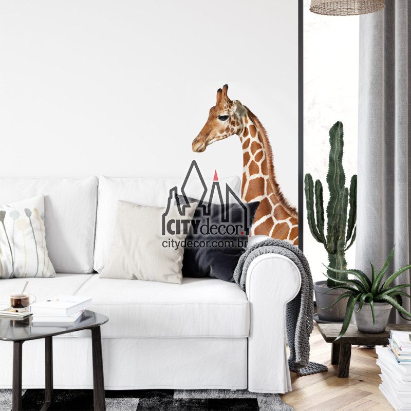 Adesivo de parede girafa pescoço Adesivo de parede girafa pescoço