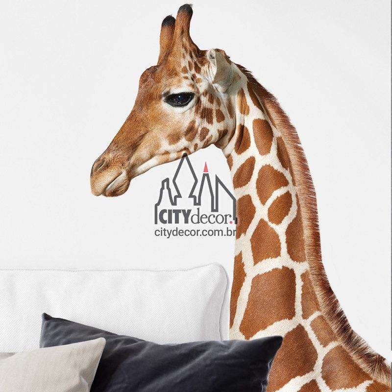 Adesivo de parede girafa de lado Adesivo de parede girafa de lado