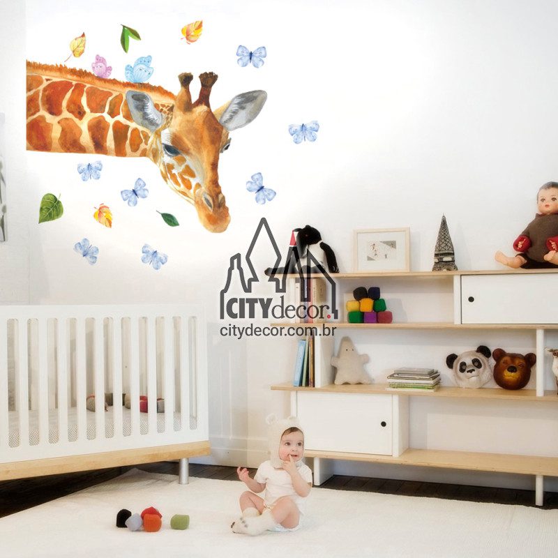 Adesivo de parede infantil girafa Adesivo de parede infantil girafa