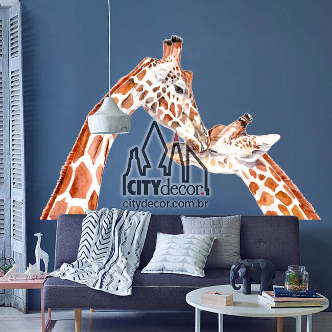 Adesivo de parede girafas Adesivo de parede girafas