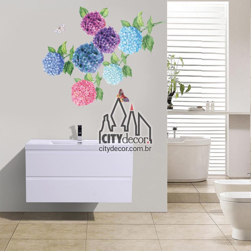 Adesivo de parede flores coloridas Adesivo de parede flores coloridas
