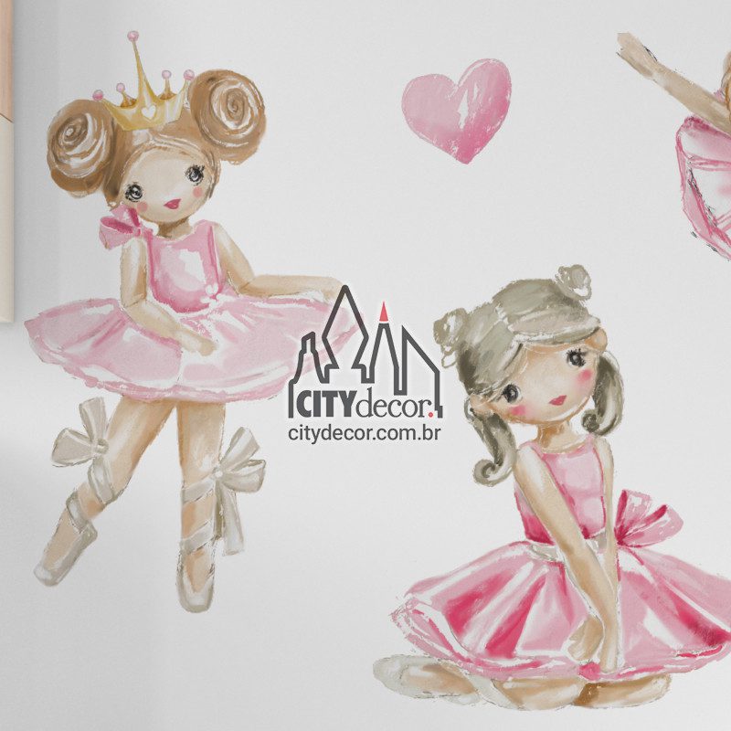 Adesivo de parede infantil bailarina Adesivo de parede infantil bailarina