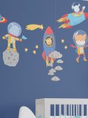 Adesivo de parede astronautas