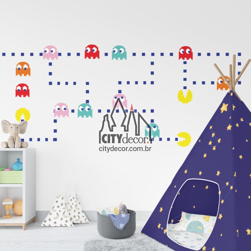 Adesivo de parede Pac Man Adesivo de parede Pac Man