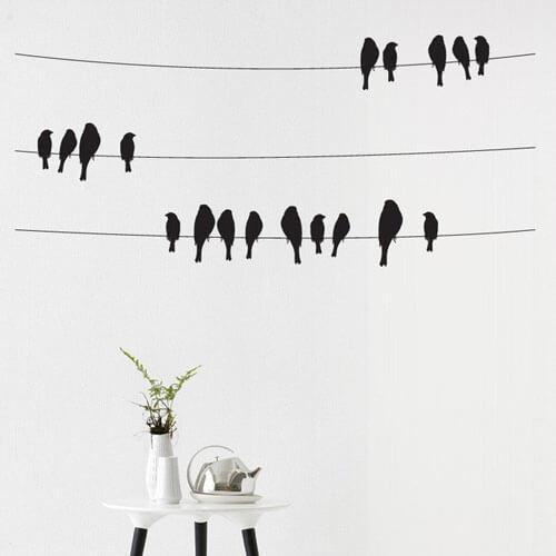 Adesivo de parede pássaros