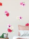Kit estampa adesivo de parede rosas sortidas