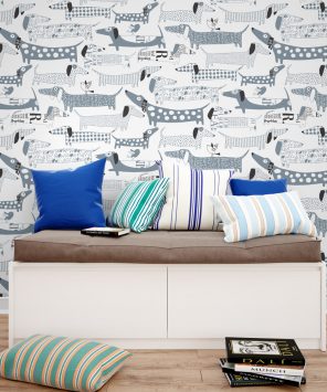 Adesivo papel de parede Cachorro salsicha