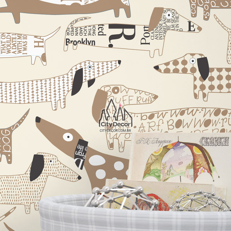 Papel de parede cachorro salsicha caramelo