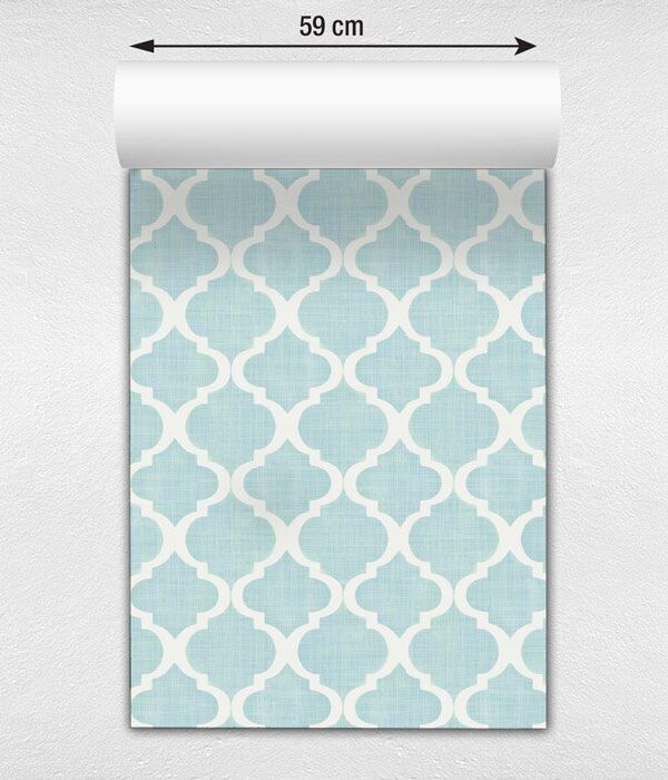Papel de parede geométrico clássico azul
