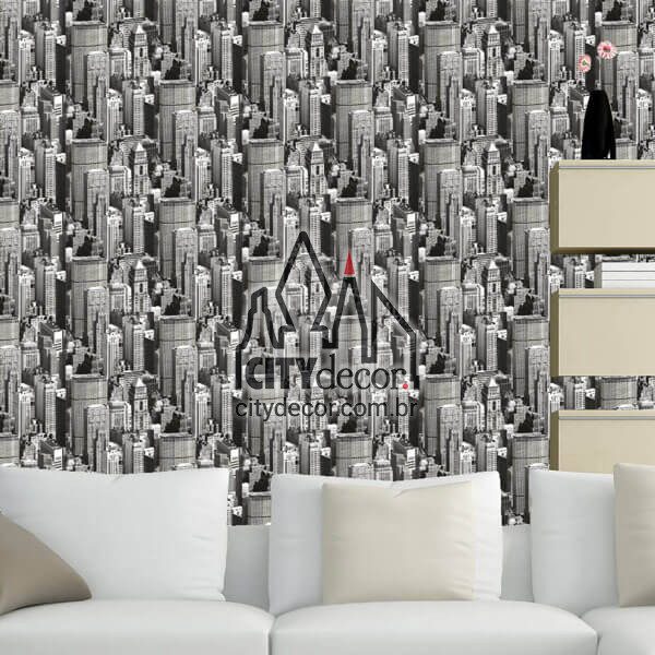 Adesivo papel de parede prédios Adesivo papel de parede prédios