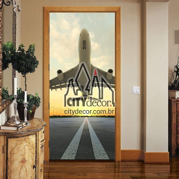 Adesivo de porta avião decolando Adesivo de porta avião decolando