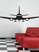 Adesivo de parede avião aterrissando