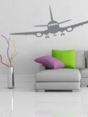 Adesivo de parede avião decolando