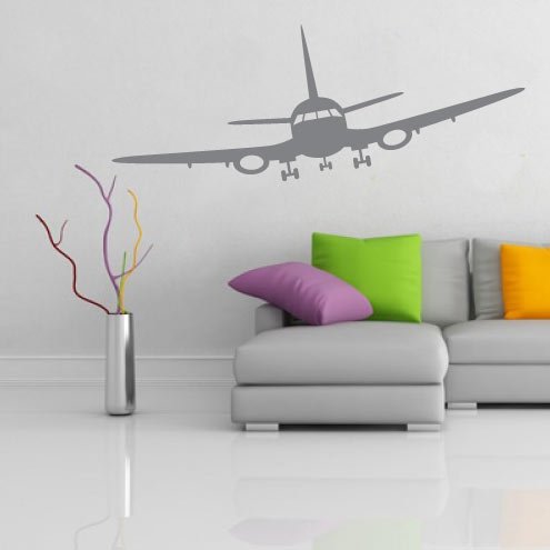 Adesivo de parede avião decolando Adesivo de parede avião decolando