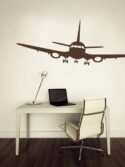 Adesivo de parede avião aterrissando