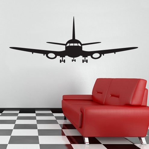 Adesivo de parede avião aterrissando Adesivo de parede avião aterrissando