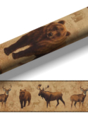 Faixa de parede animais selvagens urso e veado