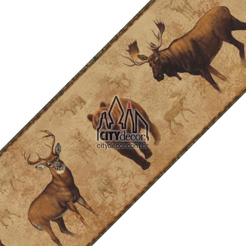 Faixa de parede marrom animais Faixa de parede marrom animais