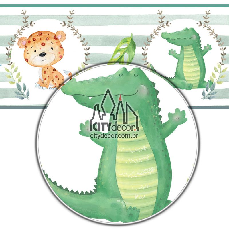 Faixa decorativa amiguinhos do safari Faixa decorativa amiguinhos do safari