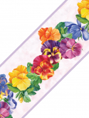 Faixa decorativa floral amor-perfeito