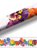 Faixa de parede floral amor-perfeito
