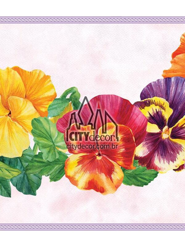 Faixa adesiva floral amor-perfeito