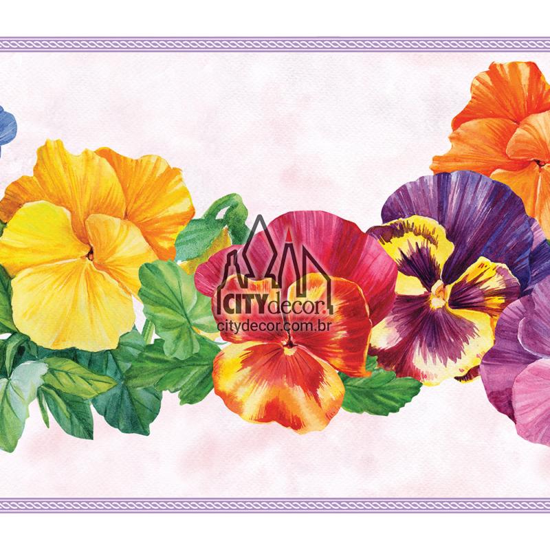 Faixa adesiva floral amor-perfeito Faixa adesiva floral amor-perfeito