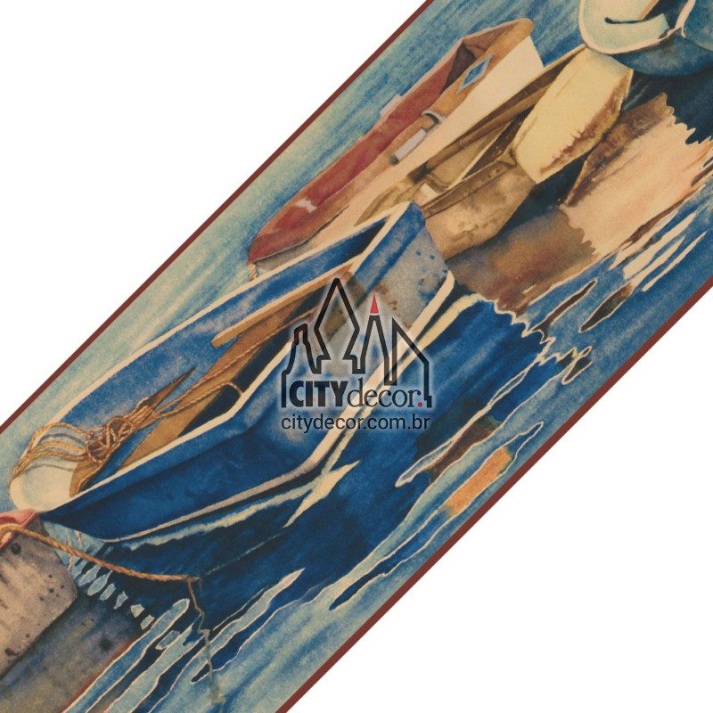 Faixa de parede barcos na marina Faixa de parede barcos na marina