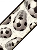Faixa decorativa de parede bolas de futebol para quarto de menino