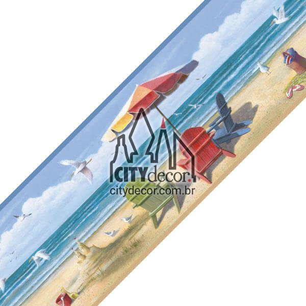 Faixa decorativa de parede Vida na Praia Faixa decorativa de parede Vida na Praia