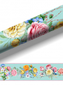 Faixa de parede flores e passarinhos - verde