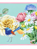 Faixa adesiva buquês e passarinhos - verde