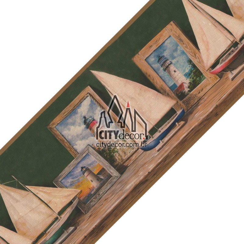 Faixa de parede barcos e veleiros Faixa de parede barcos e veleiros