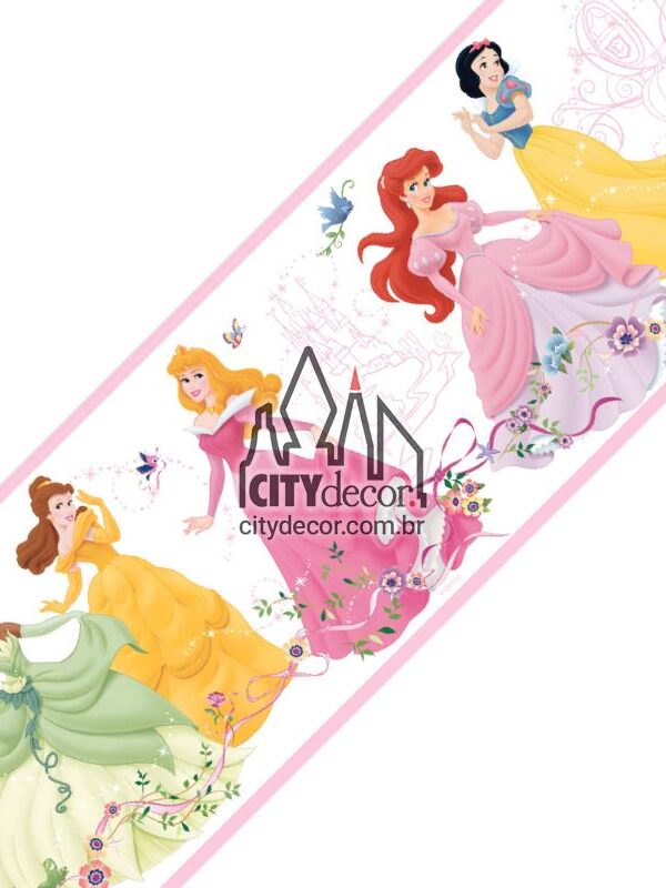 Faixa decorativa festa das princesas Disney