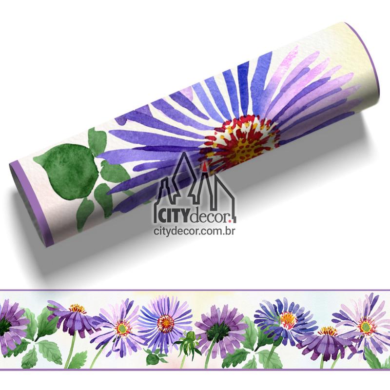 Faixa decorativa flor lilás Faixa decorativa flor lilás